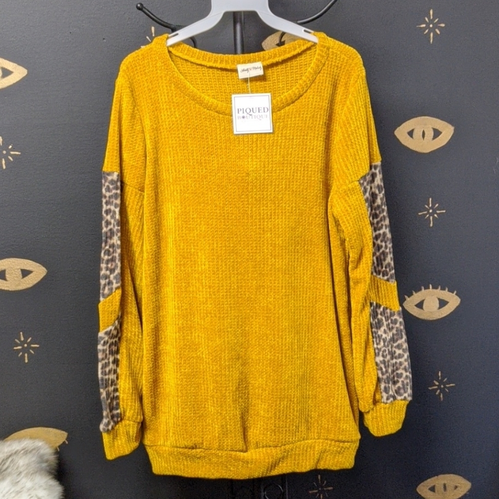 Leopard Peek-a-boo Waffle Top *tear*